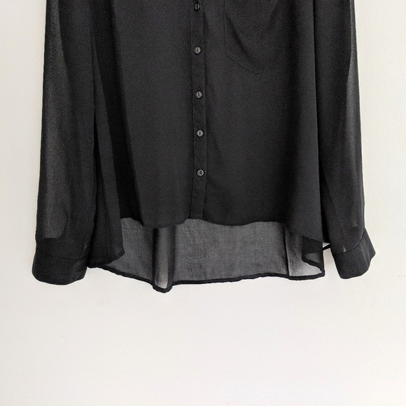 SOLD 🚫 UO I Black Silky Blouse - Picture 2 of 5